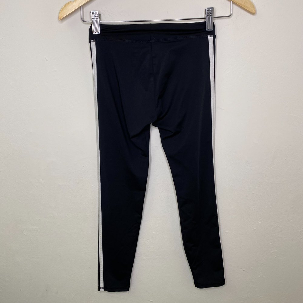 Adidas Girls Size 7/8‎ Youth Active Pants Black with White Stripes